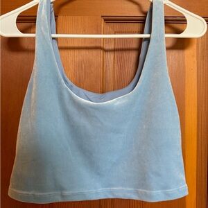 Athleta Velvet Cut-out Crop Top